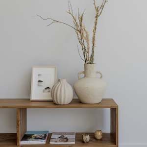 Antique Cream Pod Vase