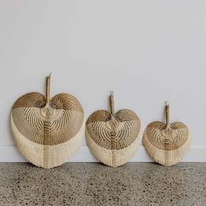 Large Brown and Natural Fan