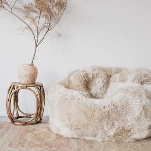 Xmas Gifting: NZ Wool Sheepskin Bean Bag Chair (Dawn)