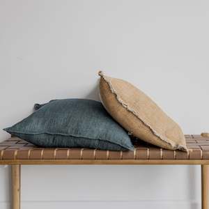 Cloudburst Linen Cushion (Feather Inner) 55cm x 55cm