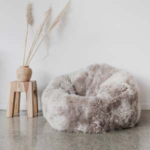 NZ Wool Sheepskin Bean Bag Chair (Dusk)