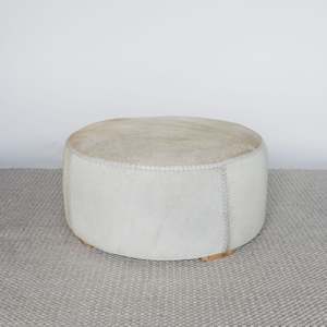 Cowhide Round Ottoman (XL) No.2