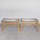 Small Cowhide Benches (Set of Two) No.2