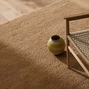 Camel Wool Floor Rug