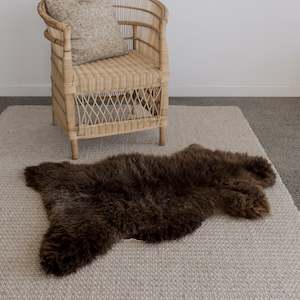 Dark Brown Natural New Zealand Sheepskin
