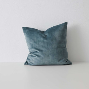 Velvet Aqua Cushion 50cm x 50cm