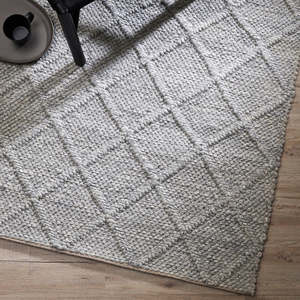 Dakota Silver Birch Diamond Floor Rug