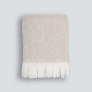 New Arrivals: Off White Wool Blend Throw