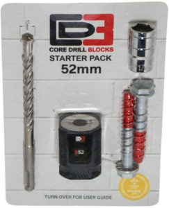 52mm Core Drill Block Starter Pack