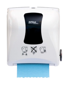 Dispensers Hand Towel: Auto Cut Towel Dispenser - White