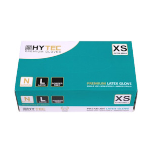 Gloves Powder Free: Hytec Natural Latex Gloves, Powder Free