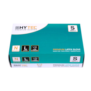 Hytec Natural Latex Gloves, Low Powder