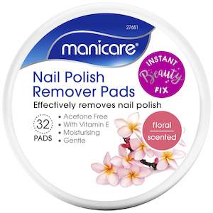 Nail Care: M'CARE 27651 N/P Remover Pads Floral 32