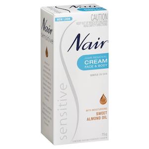 Beauty Fragrance Cosmetics: Nair Sensitive Hair Removal Cream Face & Body 75 g
