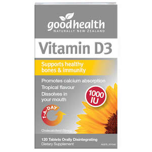 Natural And Organic Vitamins: Good Health Vitamin D3 120 Tablets