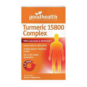 Natural And Organic Vitamins: Good Health Turmeric 15800 Complex 30 Capsules