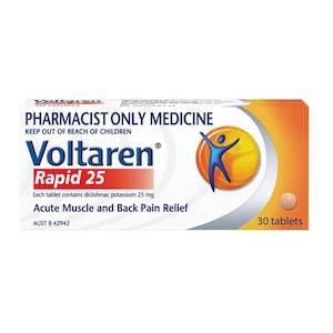 Personal Care First Aid: Voltaren Rapid 25mg 30s  (Pharmacist Only) Need Consultation before Sale