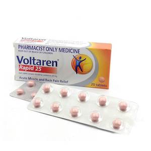 Personal Care First Aid: Voltaren Rapid 25mg 20s  (Pharmacist Only) Need Consultation before Sale