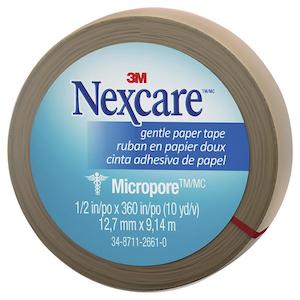 Personal Care First Aid: NEXCARE Paper Tape 12.5mm Tan