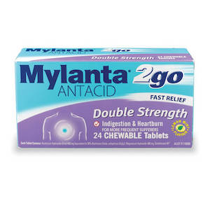 Natural And Organic Antibiotic Support: Mylanta 2go AntacId Double Strength  24 Tablets