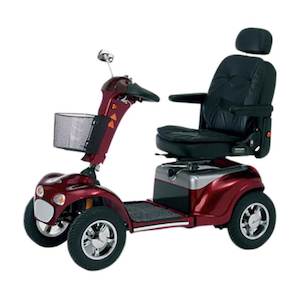 Mobility Power Chairs: Invacare Comet Available in Onyx Red and Sapphire Blue