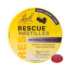 Diet Supp Anxiety Stress: BACH Rescue Pastilles B/Currant 50g