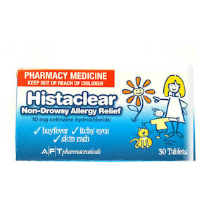Diet Supp Allergy Sinus: HISTACLEAR 10mg 30s