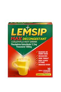 Cold Flu: LEMSIP Max C&F Decon. Lemon 10s