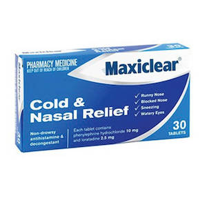 Cough Cold Flu: MAXICLEAR Cold & Nasal Rel 30s