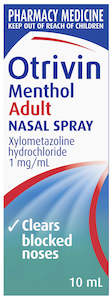 Sinus: OTRIVIN Adult Menthol Nasal Spray 10ml