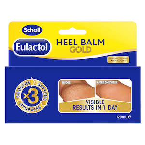 Foot Care: SCHOLL Eulactol Heel Balm Gold 120ml - Expires 03/26
