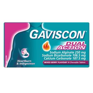 GAVISCON Dual Act. M/Berry Tabs 16s