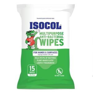 ISOCOL Multipurpose Anti-Bacterial Wipes 15