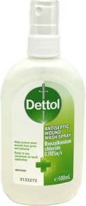 Personal Care First Aid: DETTOL Wound Wash Spray 100ml
