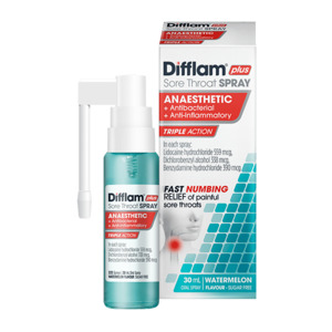 All: Difflam Plus Anaesthetic Sore Throat Spray 30ml