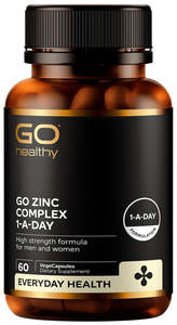 Sports And Physio: Go Healthy Go Zinc Complex 1-A-Day VegeCapsules 60s