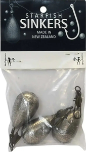 Starfish Clipon Sinkers 3oz - 4oz