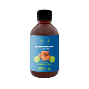 Low Carb Syrups: Caramel Coffee Syrup 250ml for Cafes and Home Coffee NZ