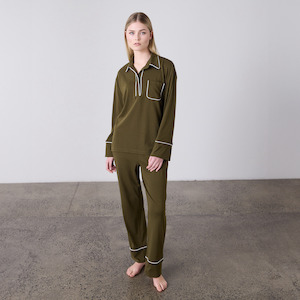 Sleepwear: Laing Home / Fred Henley Pyjama Set / Khaki