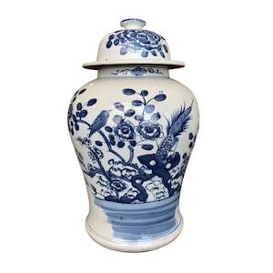 Ceramics: Ginger Jar / Birds & Flowers