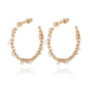 Jewellery: GAS Bijoux / Orphee Pearl Hoop Earrings