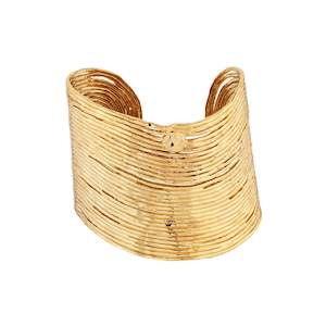 Jewellery: GAS Bijoux / Wave Cuff Bracelet / Gold