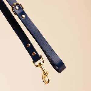 Under 200: Ollie & James / Leather Dog Lead / Ink