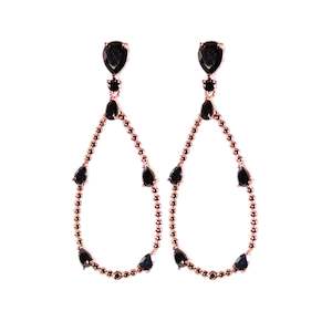 Over 200: Black Spinel Drop Earrings