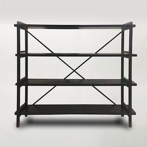 Over 200: High Loft Shelving Unit / Blackwash