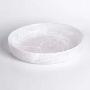 Nashi Home / Round Platter / White Swirl
