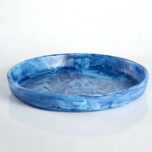 Nashi Home / Round Platter / Denim Swirl