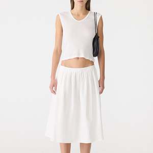 Bassike / Crushed Cotton Gathered Skirt / Natural