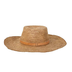 New Gaston Hat / Light Brown + Natural Leather Trim