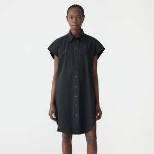 Casualwear: Bassike / Crushed  Cotton Shirt Dress / Black